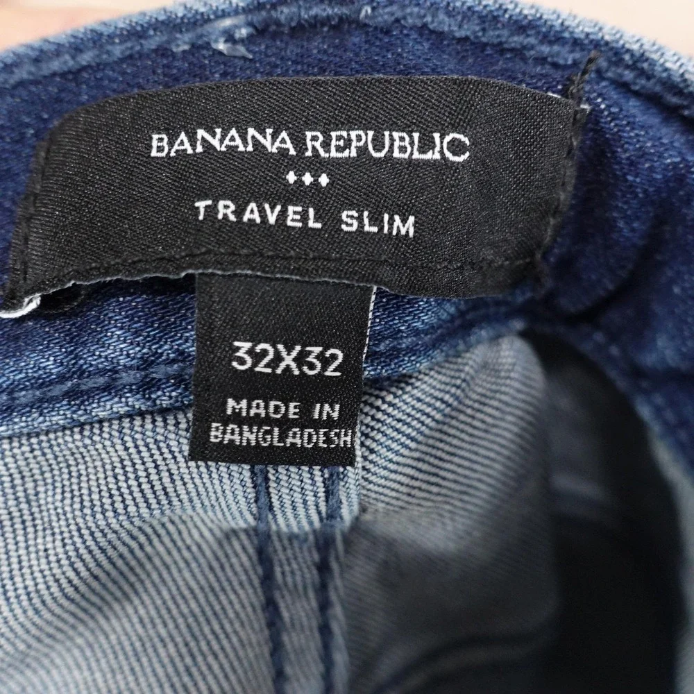 Banana Republic‎ Jeans Mens 32x32 Blue Travel Slim Fit Stretch Tapered Denim